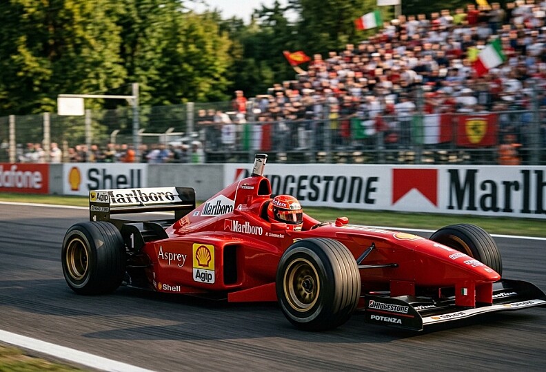 Ferrari odhalilo tribute Schumacherovi. Speciální lak k Monze inspiruje vůz z roku 1996
